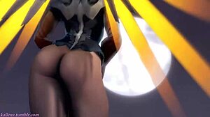 Handclap Overwatch Mercy Anal Cowgirl Big Tits Creampie Shock!