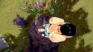 mejiro ryan takes rough outdoor doggystyle anal creampie uma musume