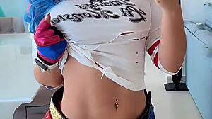 Hot Emanuelly Raquel Harley Quinn Cosplay Jerk Off Instructions