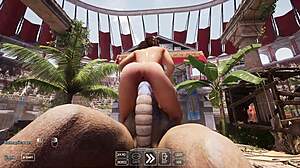 Do giant cocks make Lara the whore squirt in interracial anal?