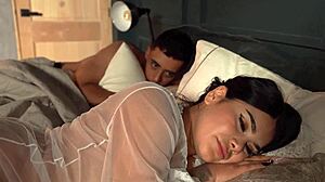 stepsiblings stuck sharing bed, damn that huge cock shakes ass!