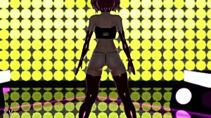 mm3077 short hair girl's serious dance courtship