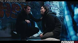 futa anime bbw possessed by sex demon becomes horny shemale dominating cute blonde with rough facefuck and facial cumshots