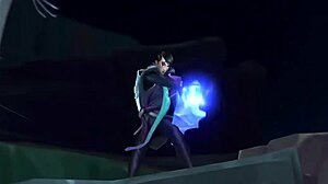 Solo Anime Heroine Indulges in Intense Anal Masturbation and Assfucking