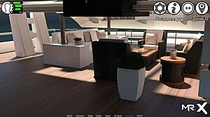 Aqua's cute bikini masturbation in Waterworld game