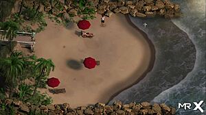 This hot sex toy comes to life on the beach of Nadia