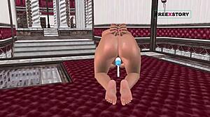 beautiful indian bhabhi's solo fun in 3d animation with tamil audio!
