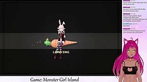 Vtuber Plays Monster Girl Island With Big Tits In Part 1.