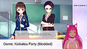 Vtuber LewdNeko Dominates Koikatsu Party with Wild Blowjob Action Part 1