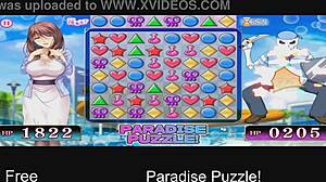 Solving puzzles in paradise with anime characters.