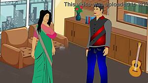 An unsatisfied wife wants to please someone in animated pornographic video