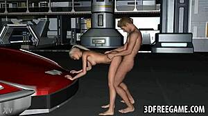 Cartoon blonde gets fucked real dush in 3d