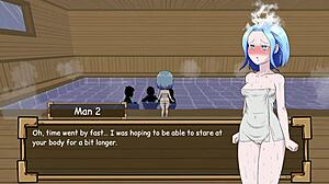 Hana’s exhibitionism persists in this animated hentai video