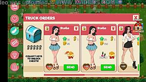 Girlfriend of the country exposed and rides in the Nutaku game