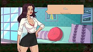 Girlfriend of the country exposed and rides in the Nutaku game