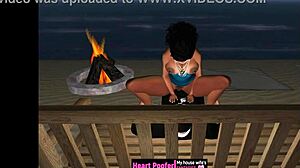 Encounter at the seaside cabins beach