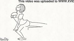 An erotic art cartoon nailed it hard