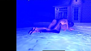 Poolside night encounter animation