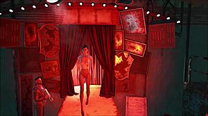 fallout 4 fashion featuring pantyhose and body in outdoor public scenes with brunette anime