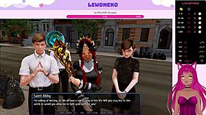 Vtuber Lewdneko in Harem Hotel