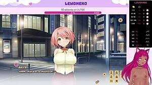 vtuber lewdneko plays love cubed part 3 in big tits cute game hentai anime