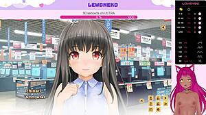 vtuber lewdneko plays love cubed part 3 in big tits cute game hentai anime