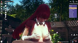 Honey Select 2: Alluring Redhead Having Adulterous Affair at Anime-Theme Break