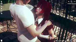 Honey Select 2: Alluring Redhead Having Adulterous Affair at Anime-Theme Break