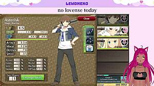 Manga hentai dating game with Vtuber lewdneko in part five