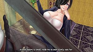 Foot Worship of succubus demon girl in horror house