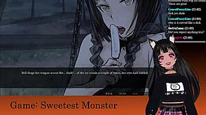 Vtuber Lewdneko Battles Sweetest Monster Intensely