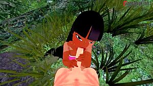 Sizzling hentai movie with big breasted Asian, Chel, enjoying some materbate time with El Dorado 2