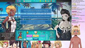 Cartoon hentai video: Lewdneko’s Huniepop 2 double date with big breasted girls