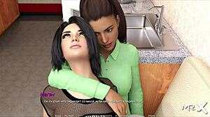 Visual novel sex scene becomes animated through the help of an adult video game