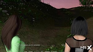 Visual novel sex scene becomes animated through the help of an adult video game