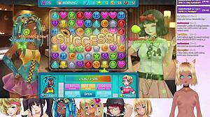 Cartoon hentai video: Lewdneko’s Huniepop 2 double date with big breasted girls