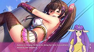 Ninja anime big tits getting cute girl