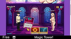 Exploring the magic tower in this X-Men game