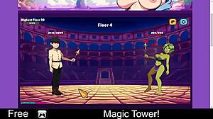 Exploring the magic tower in this X-Men game